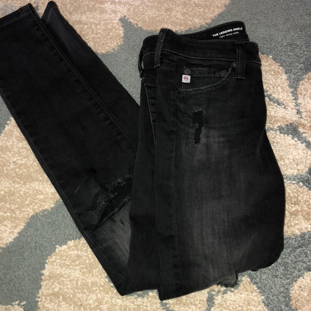 AG-ED Denim skinny distressed jeans